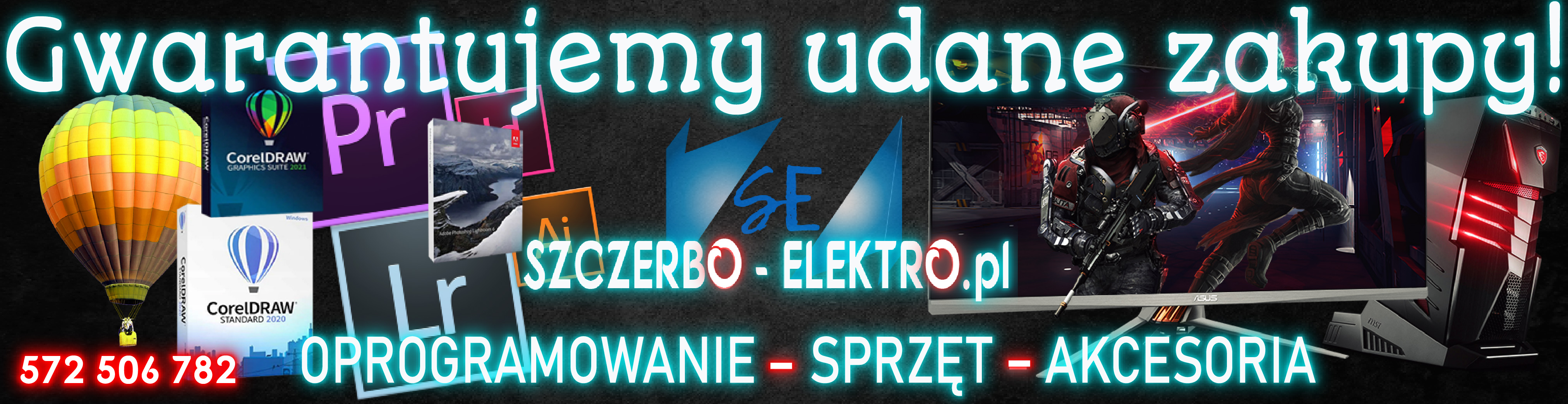 szczerbo-elektro, szczerbo-elektro.pl, oprogramowanie komputerowe, sprzęt komputerowy, akcesoria komputerowe, Corel, Adobe, Nvidia, AMD, Radeon, Intel