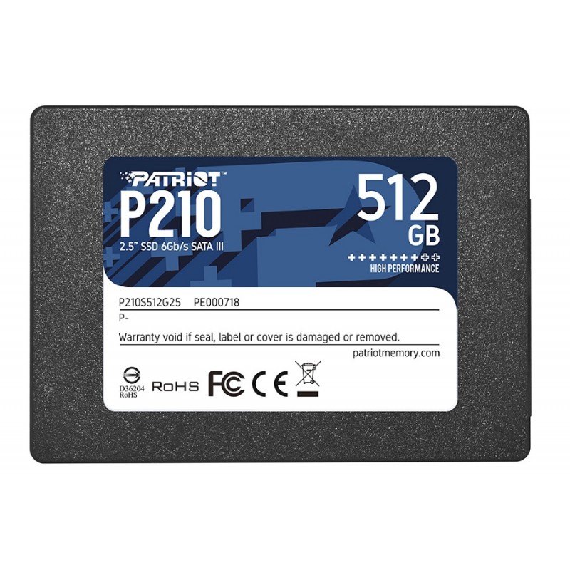 DYSK SSD PATRIOT 2.5" 512GB P210 SATA III Up to 540MBS/430MBS