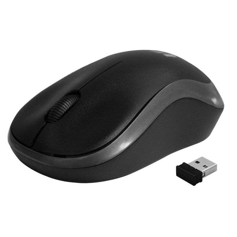 MYSZ REBELTEC METEOR  SILVER/BLACK WIRELESS USB