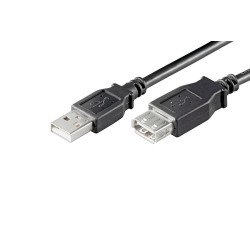 KABEL USB 2.0 GOOBAY PRZEDŁUŻACZ  AM/AF 1.8M USB 2.0  CZARNY