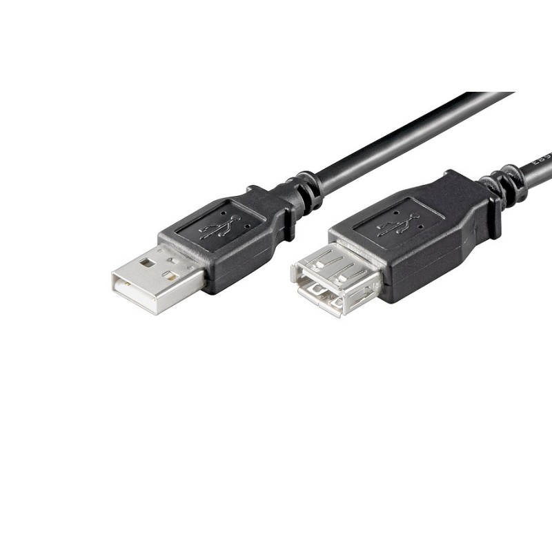 KABEL USB 2.0 GOOBAY PRZEDŁUŻACZ  AM/AF 1.8M USB 2.0  CZARNY