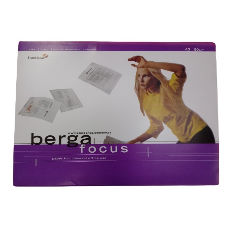 Papier A3 BergaFocus uniwersany 80g/m2 ryza (500 kartek)