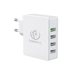 ŁADOWARKA SIECIOWA REBELTEC H410 QC 3.0 4xUSB WHITE