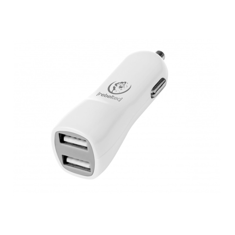 ŁADOWARKA SAMOCHODOWA REBELTEC A20  2xUSB WHITE