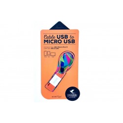 KABEL LARK USB-A(M)- micro USB-B(M) 0.18M ORIGAMI ORANGE